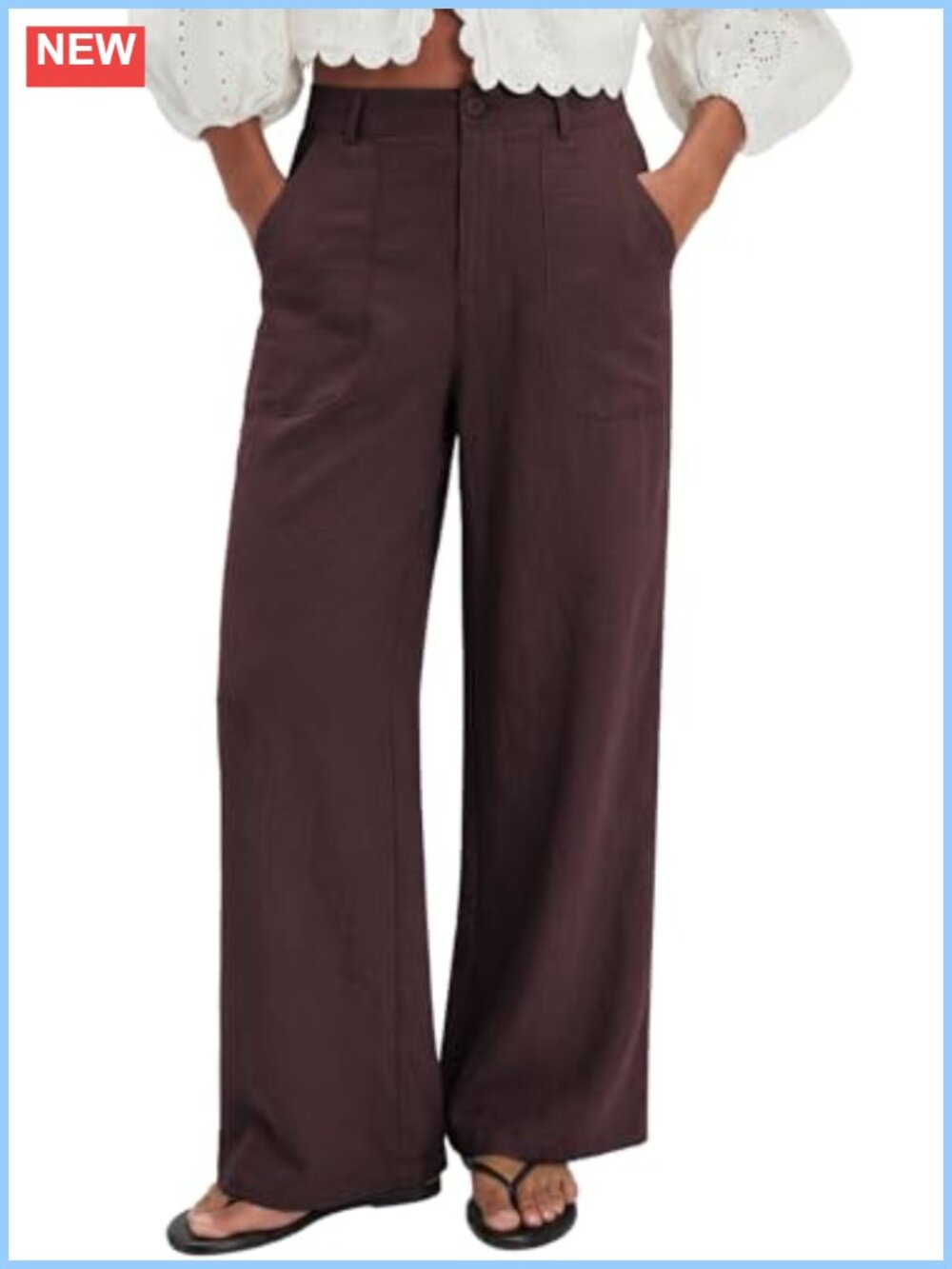 High Waist Wide Leg Palazzo Pants Women Casual Trousers